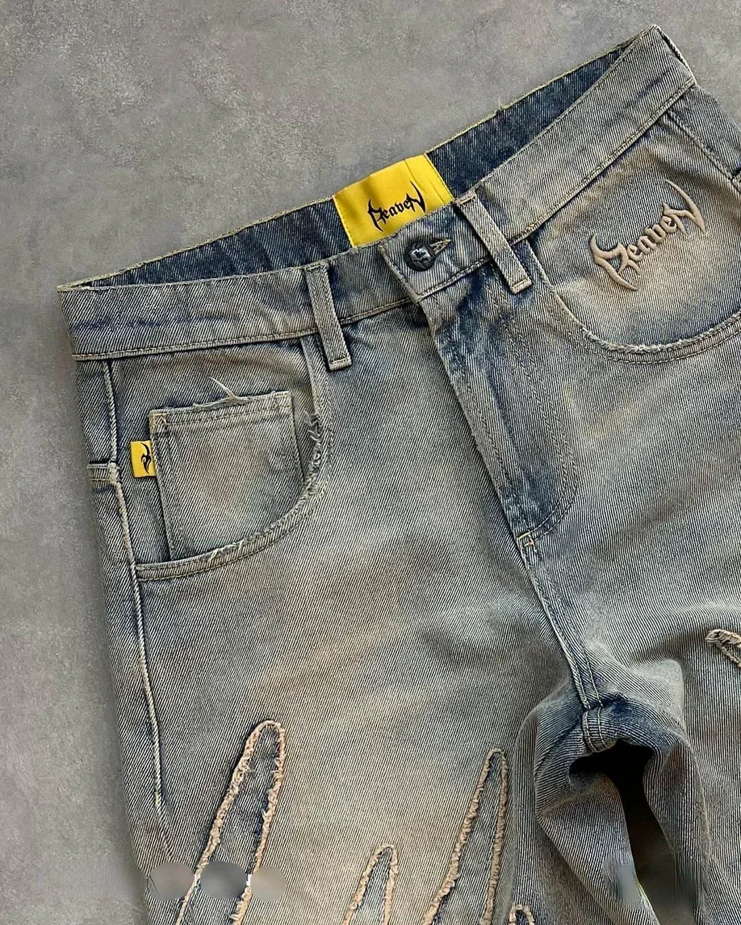 GRIND PATCHWORK Disign Baggy Jeans