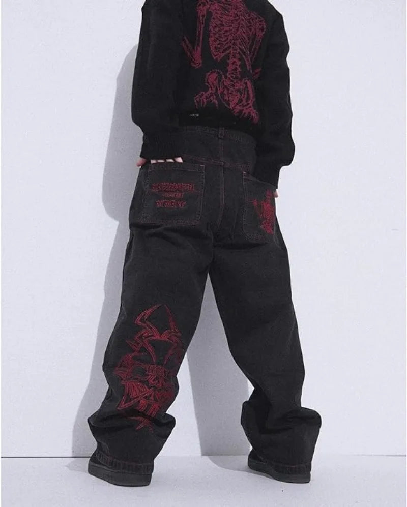 GRIND SKELETON Baggy Jeans