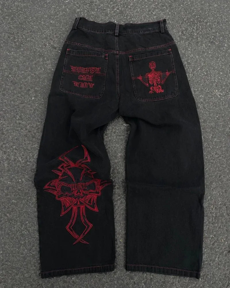 GRIND SKELETON Baggy Jeans